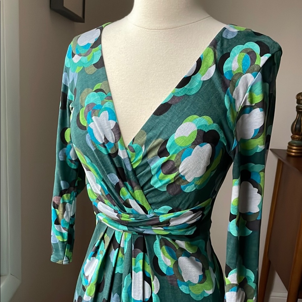 Elegant Multicolor Wrap Dress